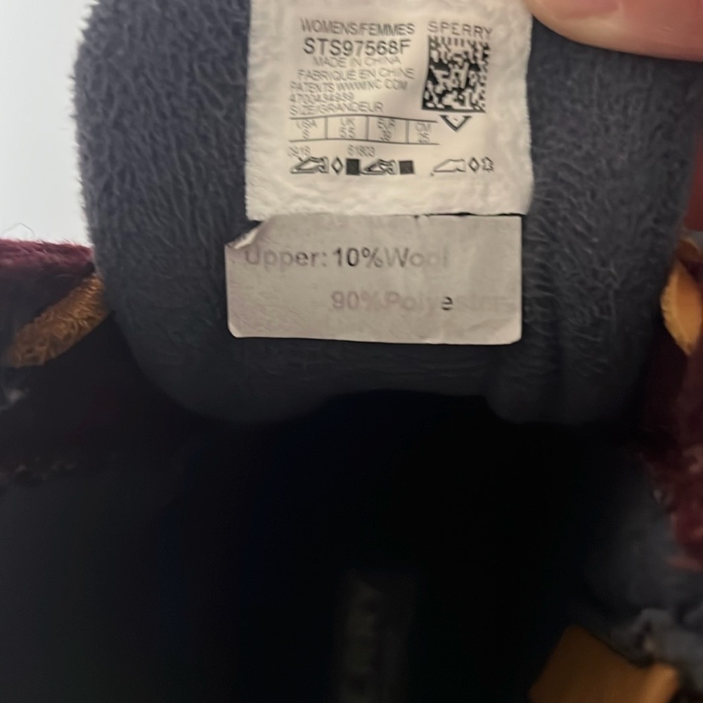 Sperry Maroon and Navy Waterproof Boots - Picture 3 of 3